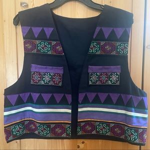 Laotian Hand embroidered Antique Vest